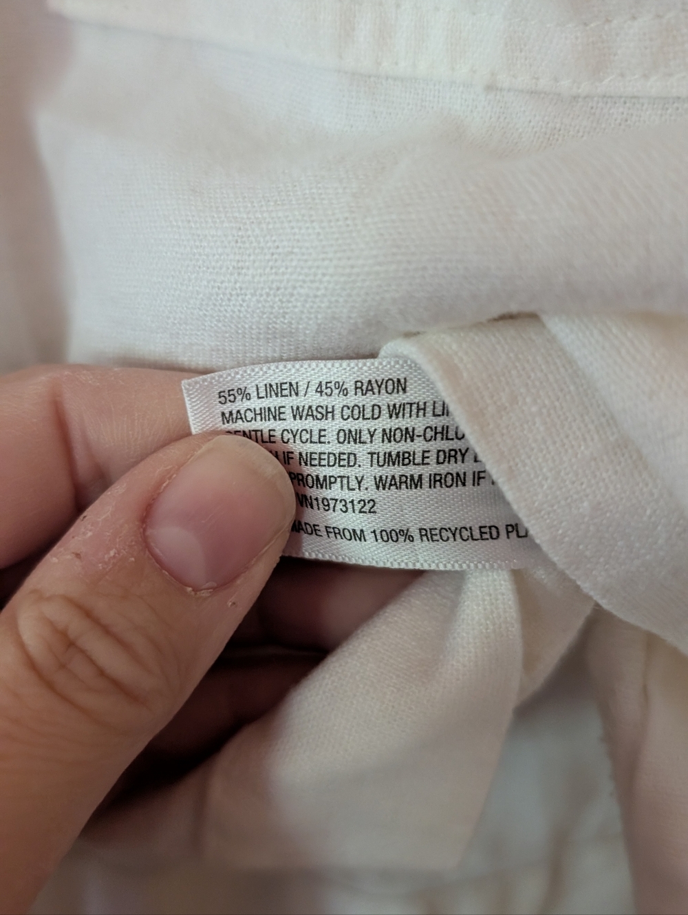 Universal Thread White Linen Cropped Camp Shirt - Picture 3 of 4